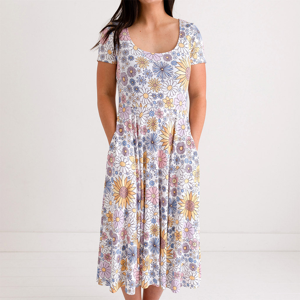 Presley Jane Women's Scoop Midi Dress