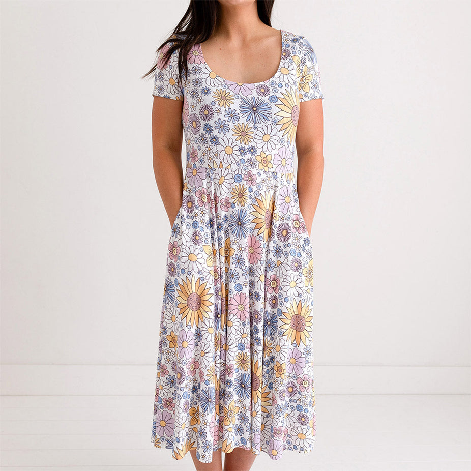 Presley Jane Women's Scoop Midi Dress
