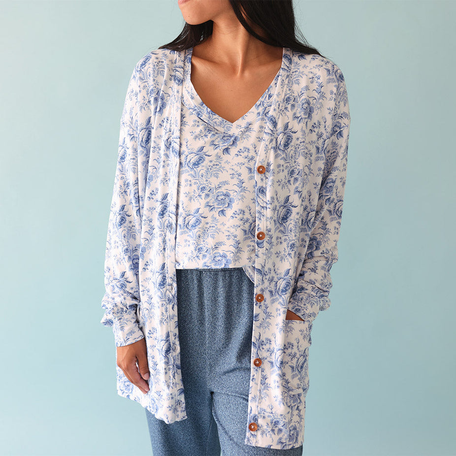 Yve Women's French Terry Cardigan
