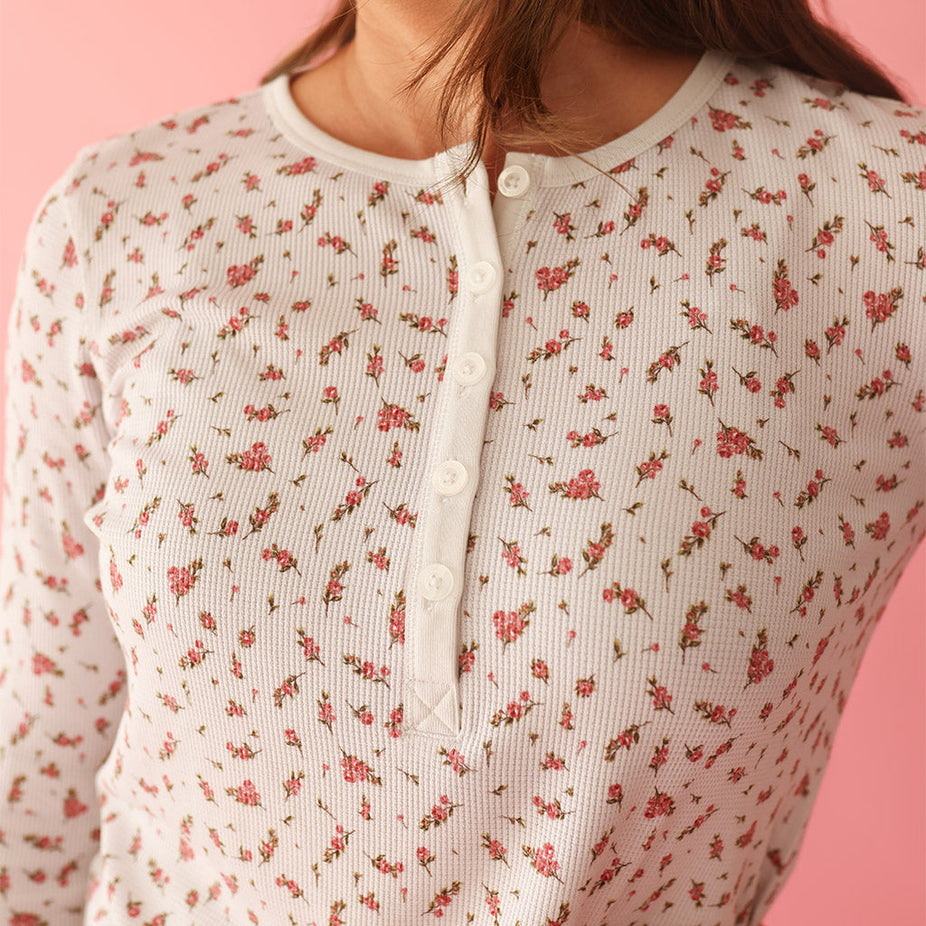 Calais Women's Waffle Henley Top