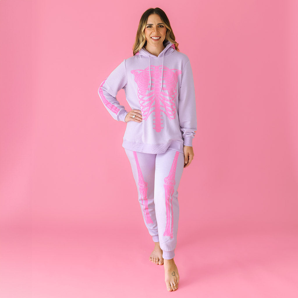 Mrs. Posh Women's Fleece Jogger Set - Solid Pink