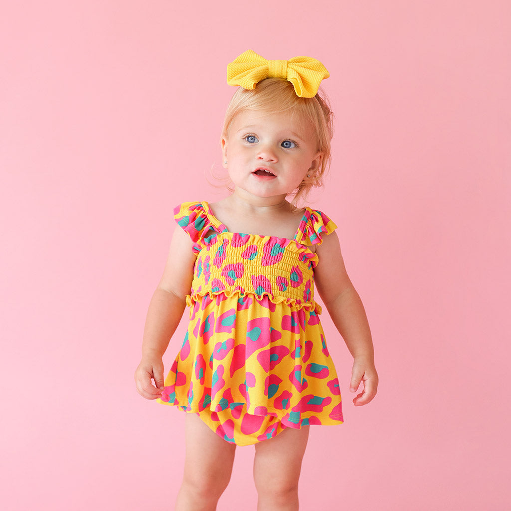 Amari Smocked Babydoll Bummie Set