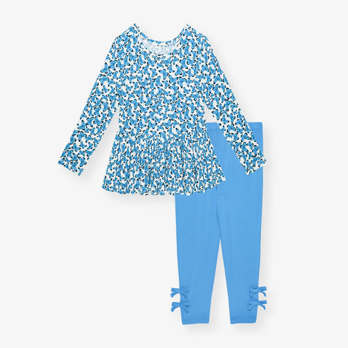 Nayeli Peplum Bow Legging Set