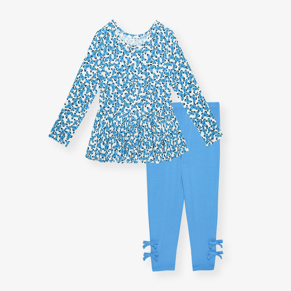 Nayeli Peplum Bow Legging Set