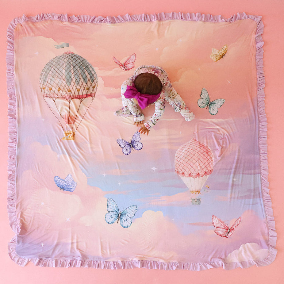 Katrina & Skyler Ruffled Luxe Patoo® Blanket