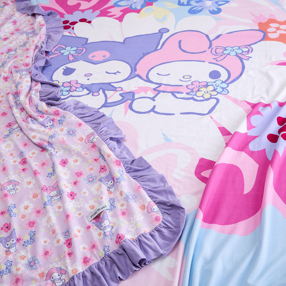 Kuromi® & My Melody® Garden & Garden Party Ruffled Luxe Patoo® Blanket