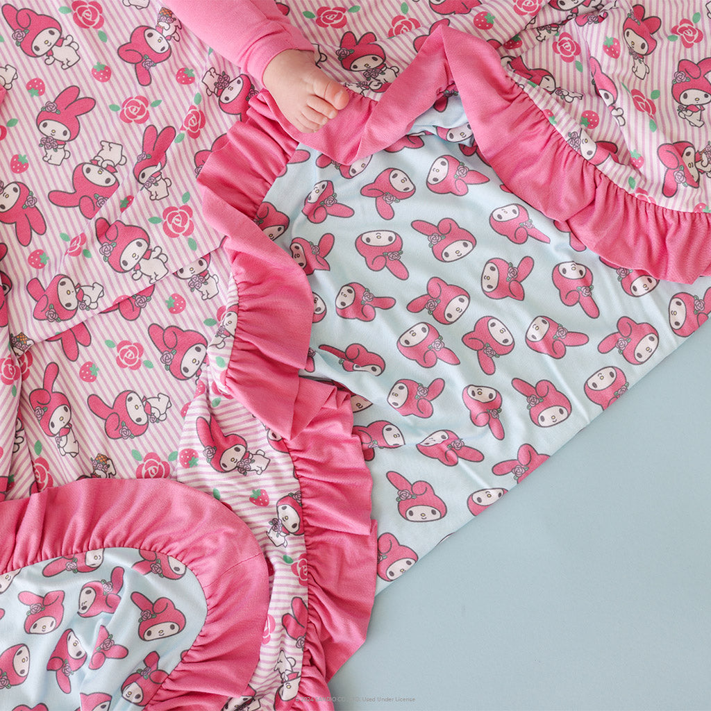 My Melody® Springtime & My Melody® Rose Ruffled Luxe Patoo® Blanket