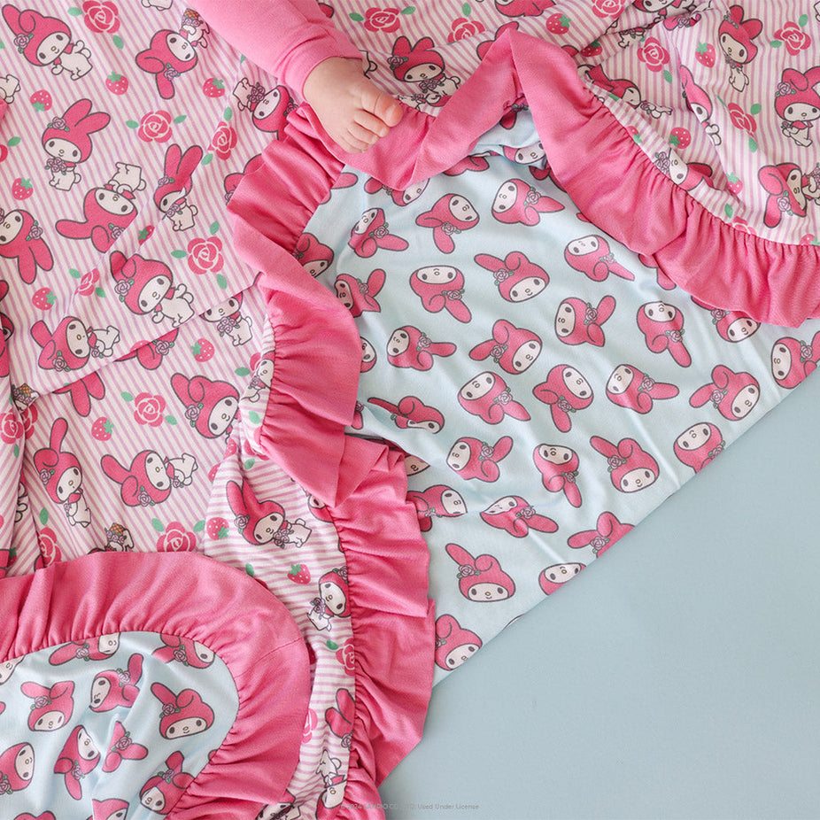My Melody® Springtime & My Melody® Rose Ruffled Luxe Patoo® Blanket
