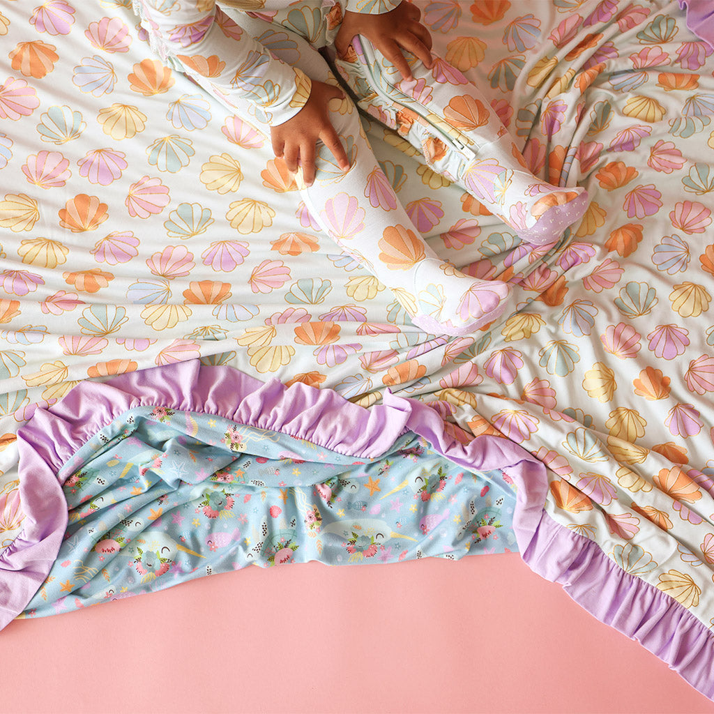 Shelly & Cady Ruffled Luxe Patoo® Blanket