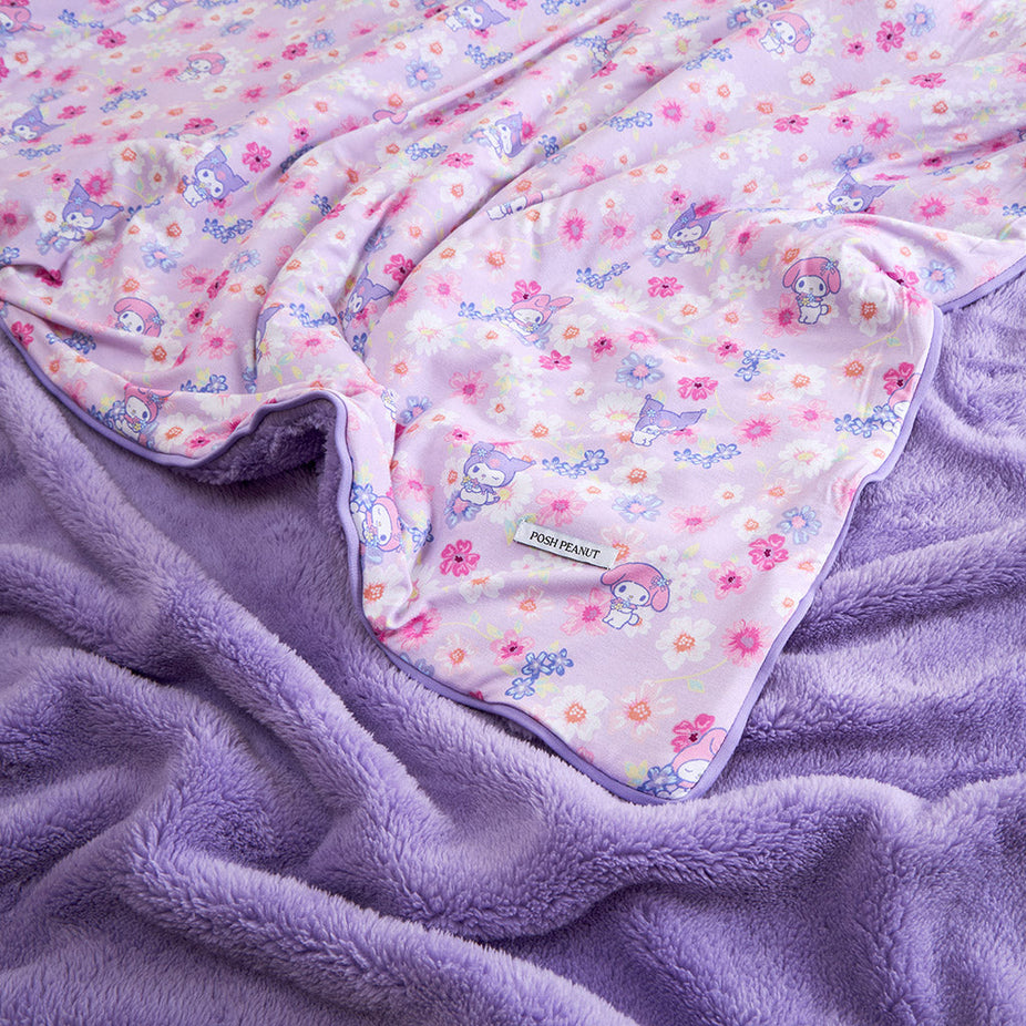 Kuromi® & My Melody® Garden Luxe Plush Patoo® Blanket