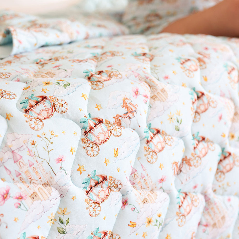 Catherine & Catherine Blue Reversible Quilted Patoo® Blanket