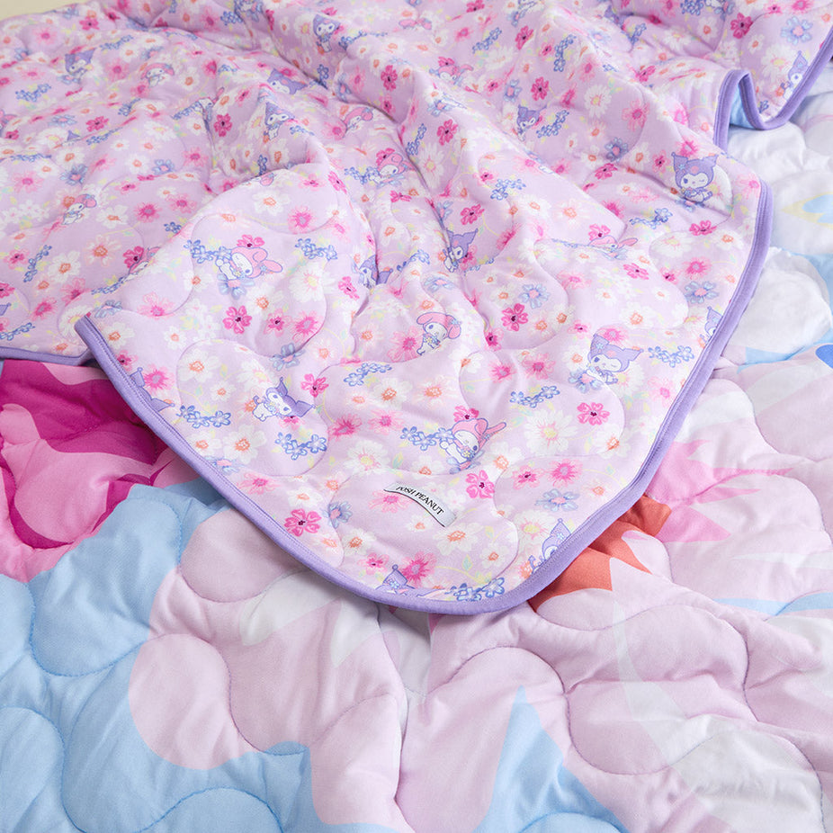 Kuromi® & My Melody® Garden & Garden Party Reversible Quilted Patoo® Blanket