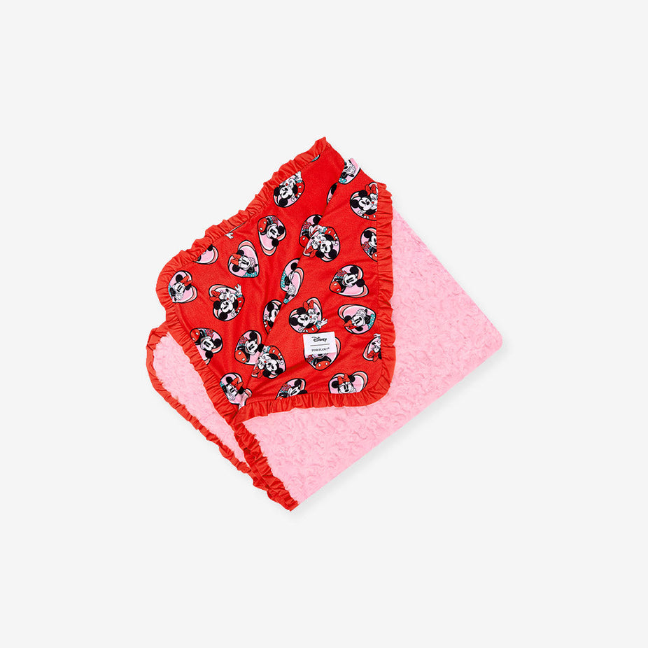 Be My Valentine Minky Ruffled Luxette Patoo® Blanket