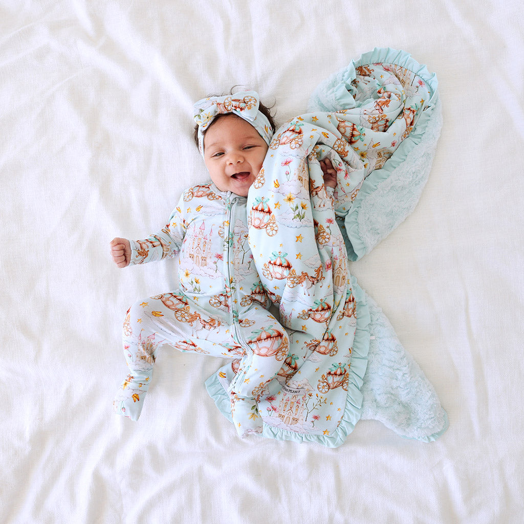 Catherine Minky Ruffled Luxette Patoo® Blanket