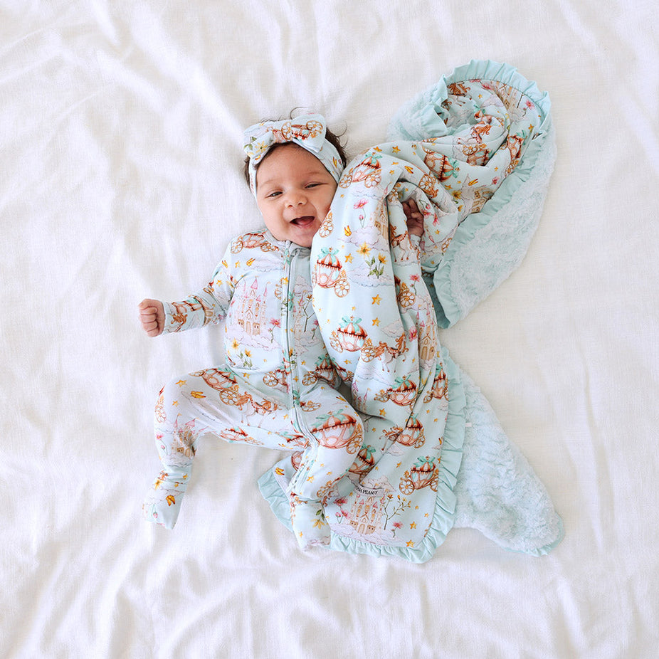 Catherine Minky Ruffled Luxette Patoo® Blanket
