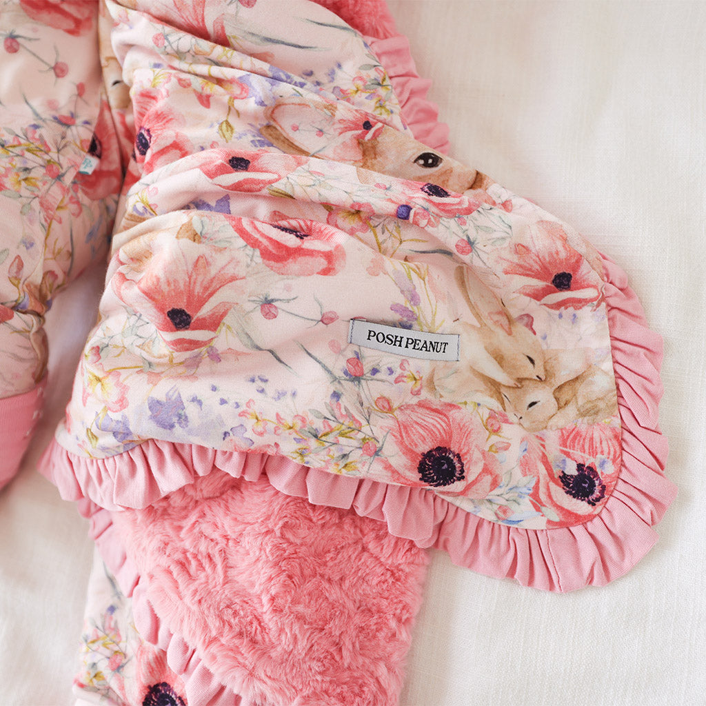Everly Rose Minky Ruffled Luxette Patoo® Blanket