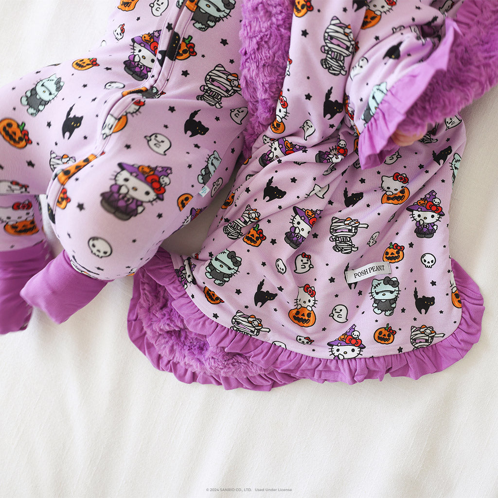 Hello Kitty® Monsters Minky Ruffled Luxette Patoo® Blanket