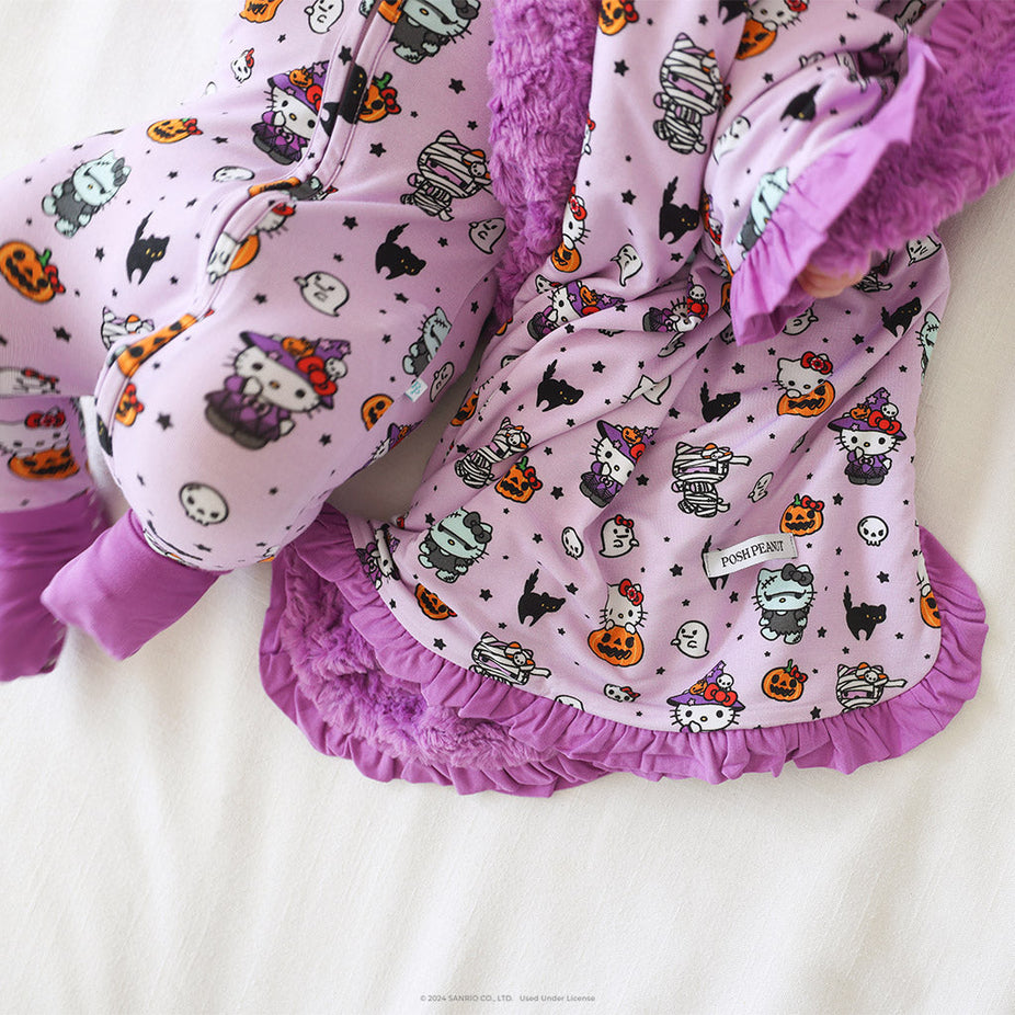 Hello Kitty® Monsters Minky Ruffled Luxette Patoo® Blanket