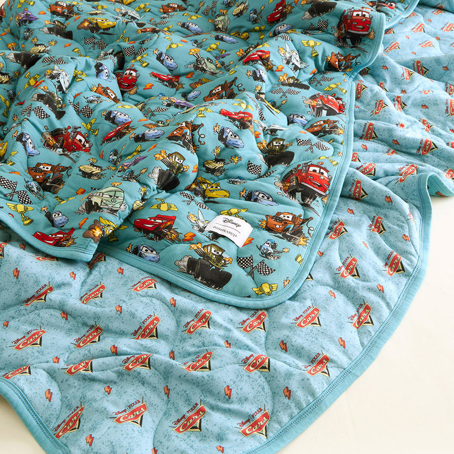 Disney Pixar Cars & Pixar Cars Logo Reversible Quilted Patoo® Blanket