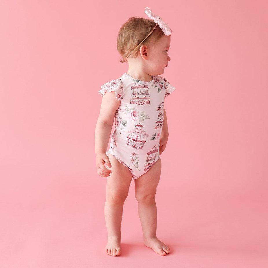Parisian Carousel Ruffled Bodysuit