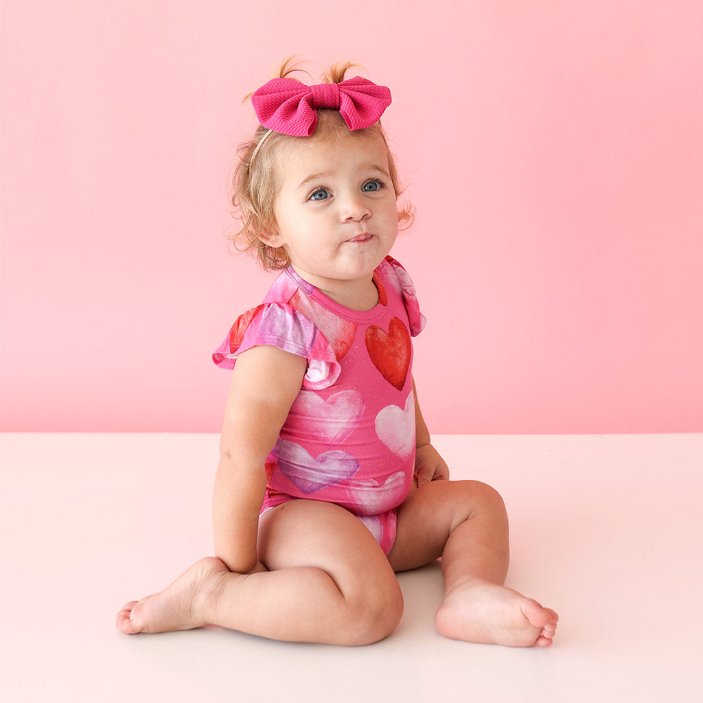 Posh Valentine Ruffled Bodysuit