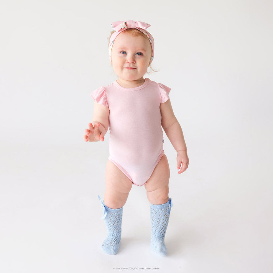 Springtime Pastel Pink Ruffled Bodysuit