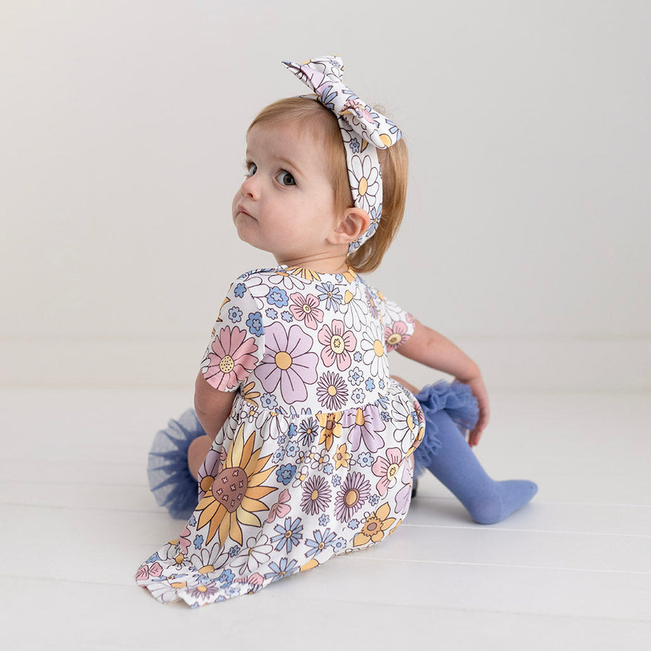 Presley Jane Ruffled Twirl Bodysuit Dress