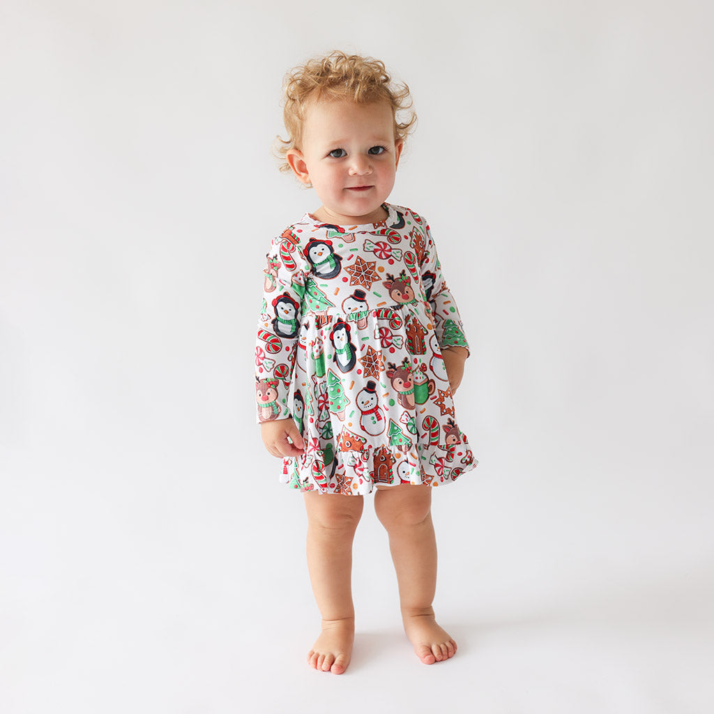 Cookie Medley Ruffled Bodysuit Dress