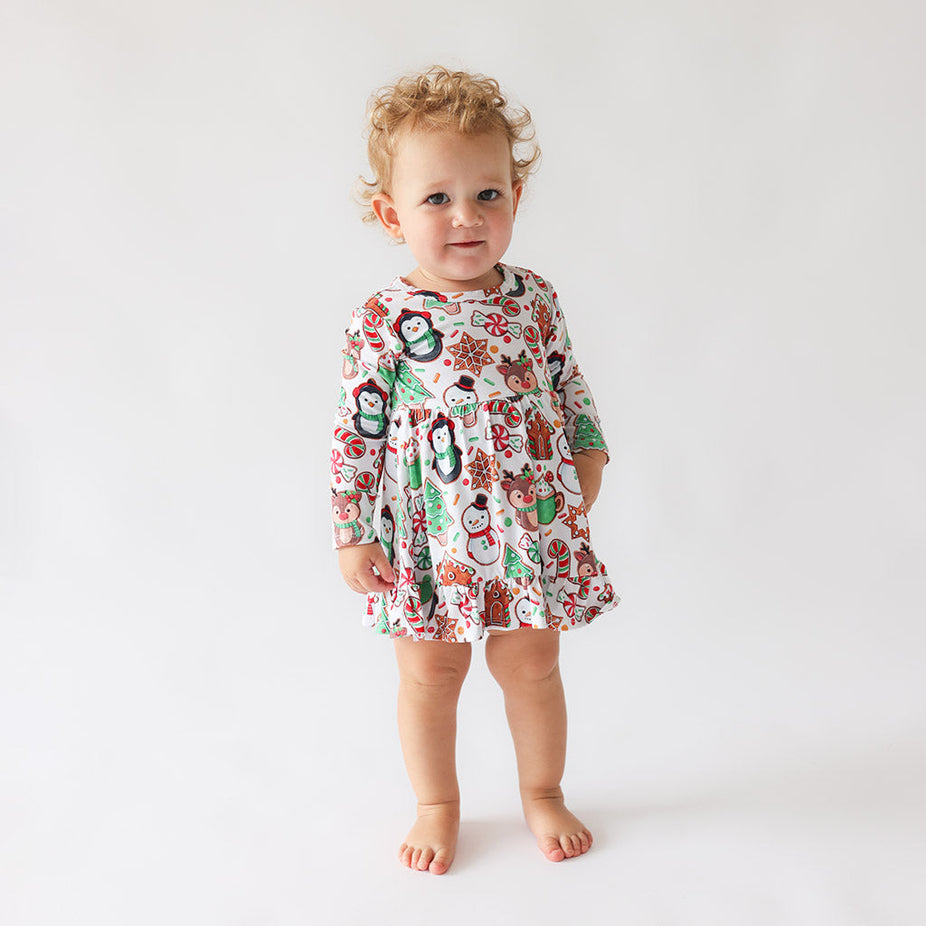 Cookie Medley Ruffled Bodysuit Dress