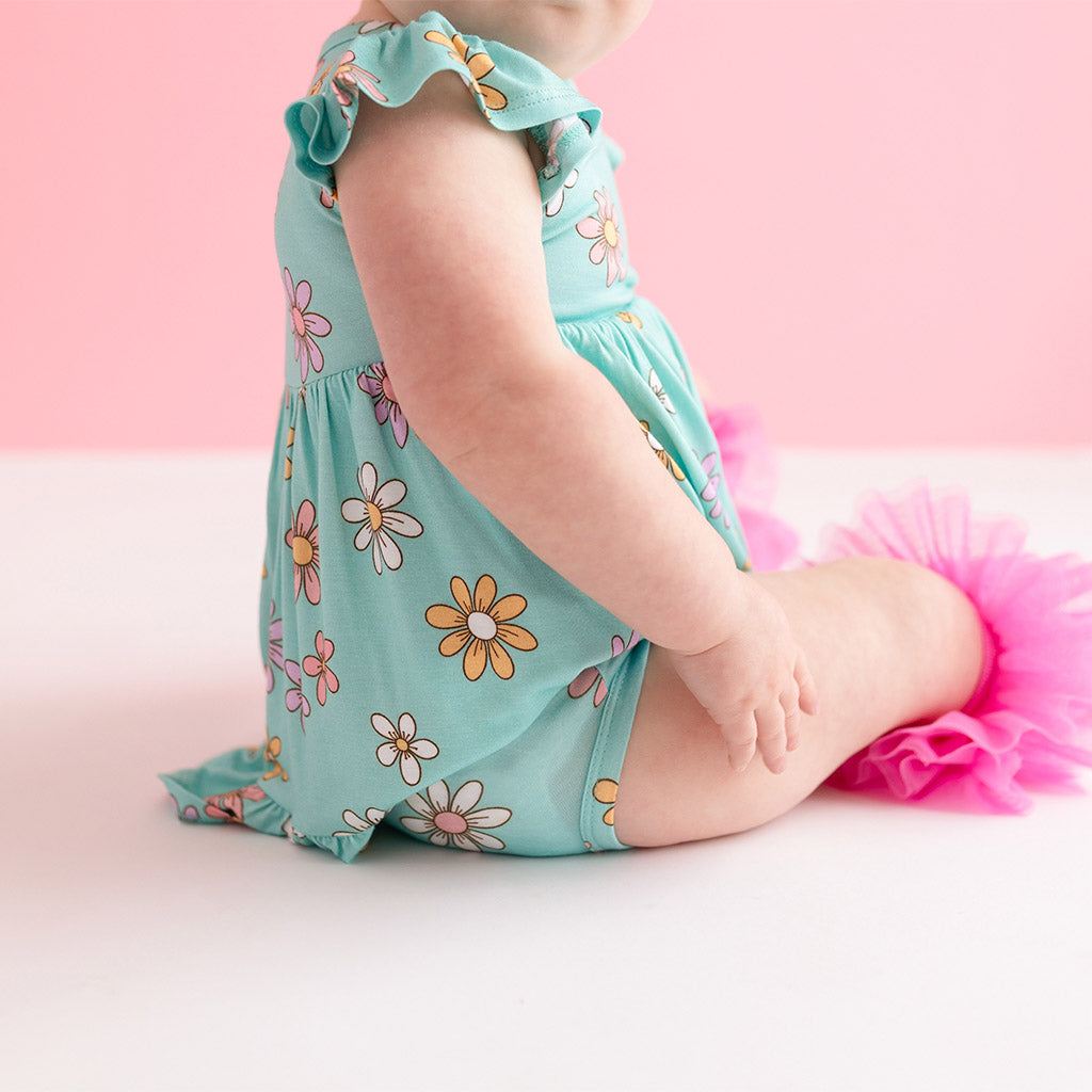 Donna Ruffled Twirl Bodysuit Dress