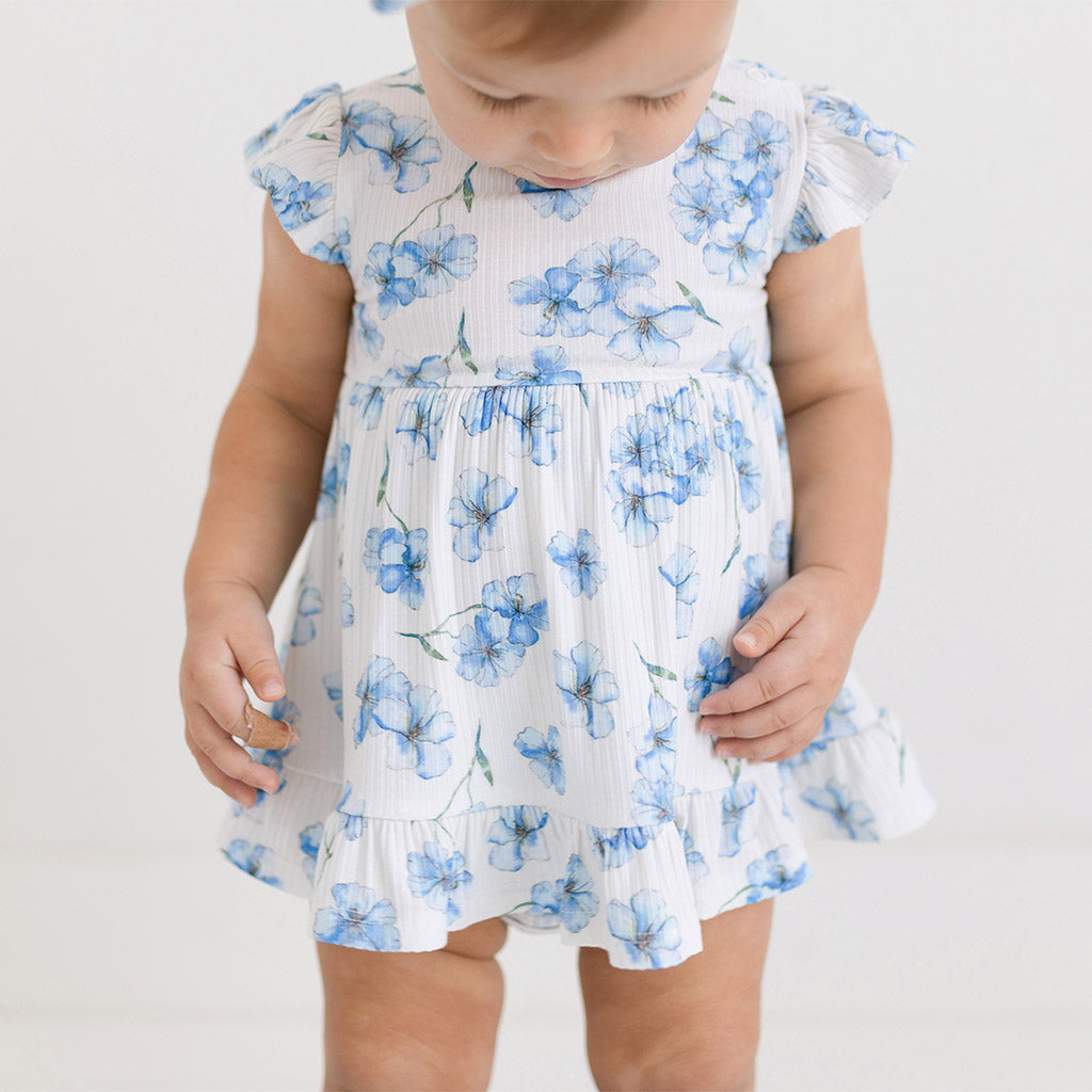 Everly Joy Ruffled Twirl Bodysuit Dress