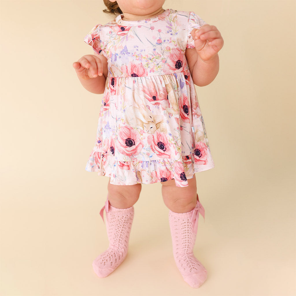 Everly Rose Ruffled Twirl Bodysuit Dress