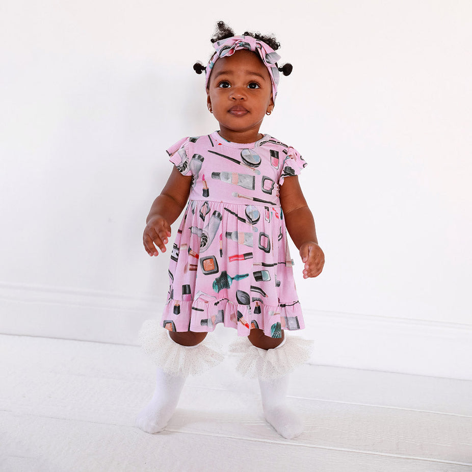 Posh Beauty Salon Ruffled Twirl Bodysuit Dress