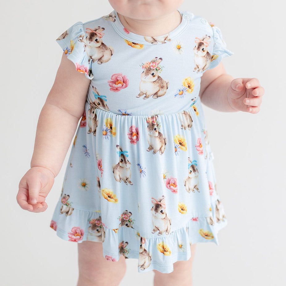 Tinsley Jane Ruffled Twirl Bodysuit Dress