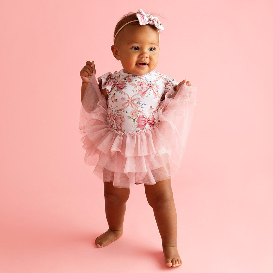 Loraine Tulle Bodysuit Dress