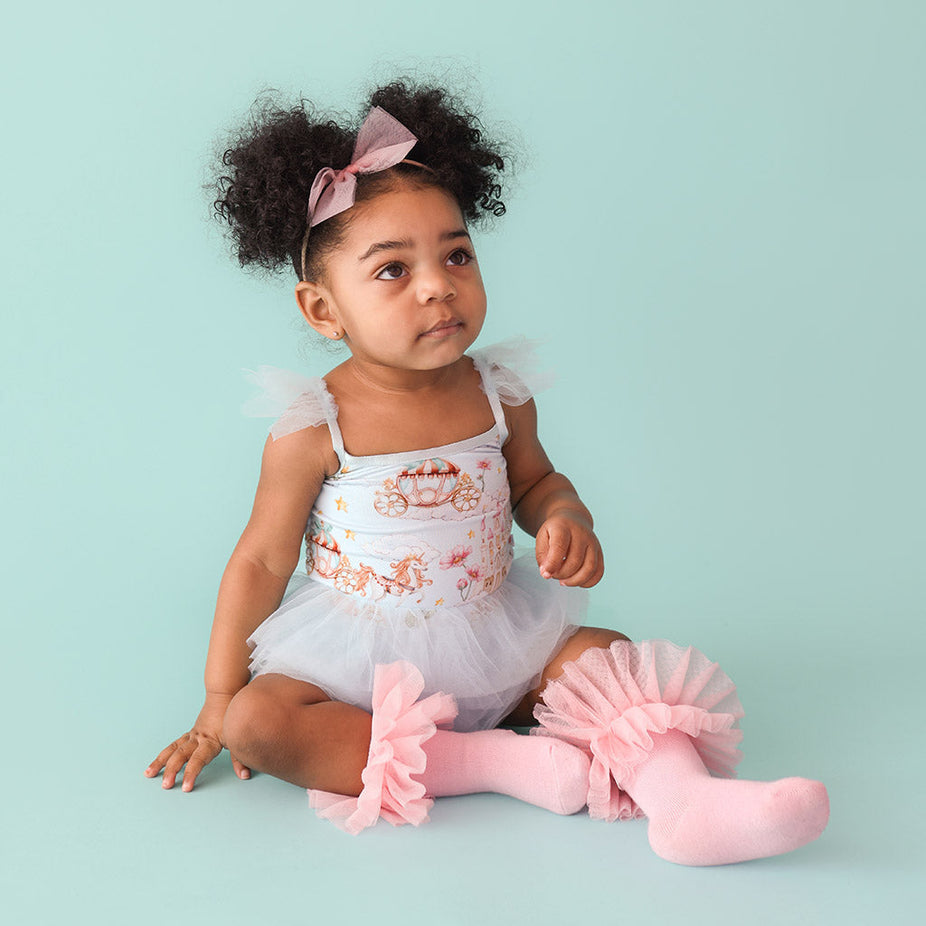 Catherine Tulle Smocked Bodysuit Dress