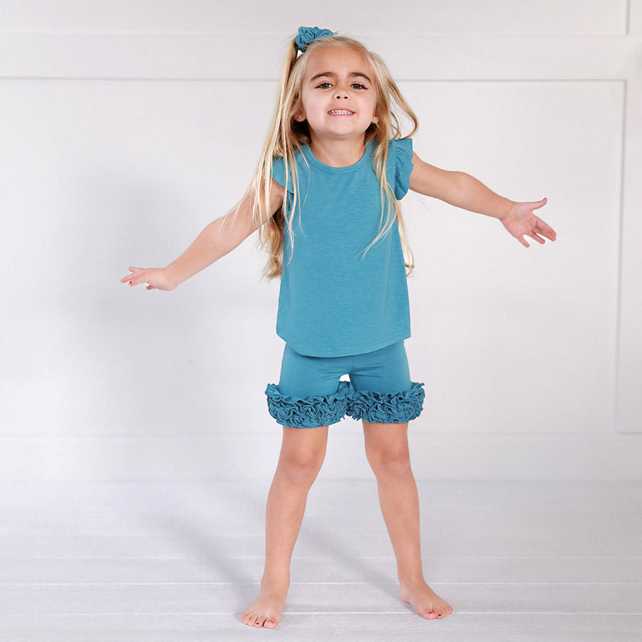 Celestial Blue Cha-Cha Shorts