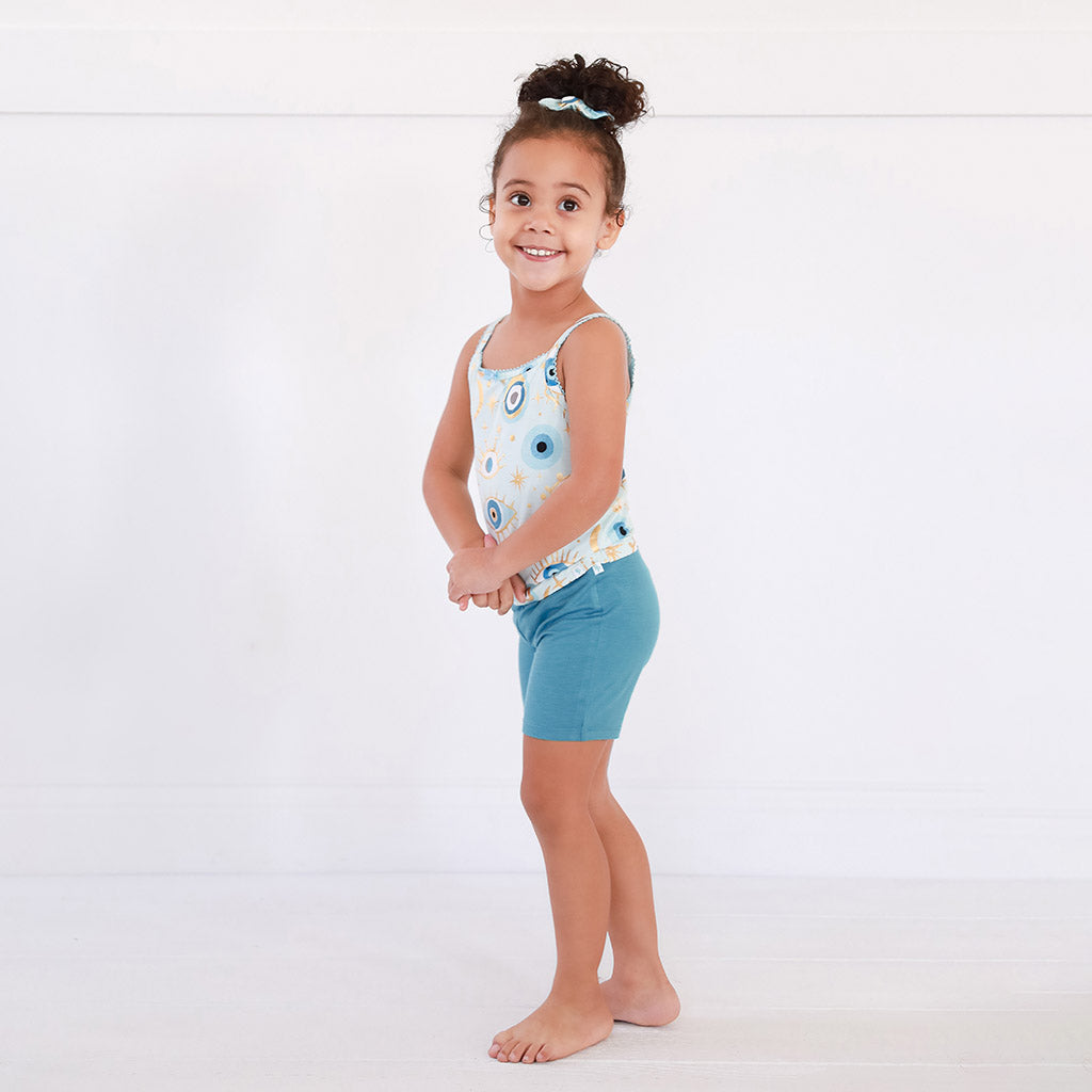 Celestial Blue Bike Shorts