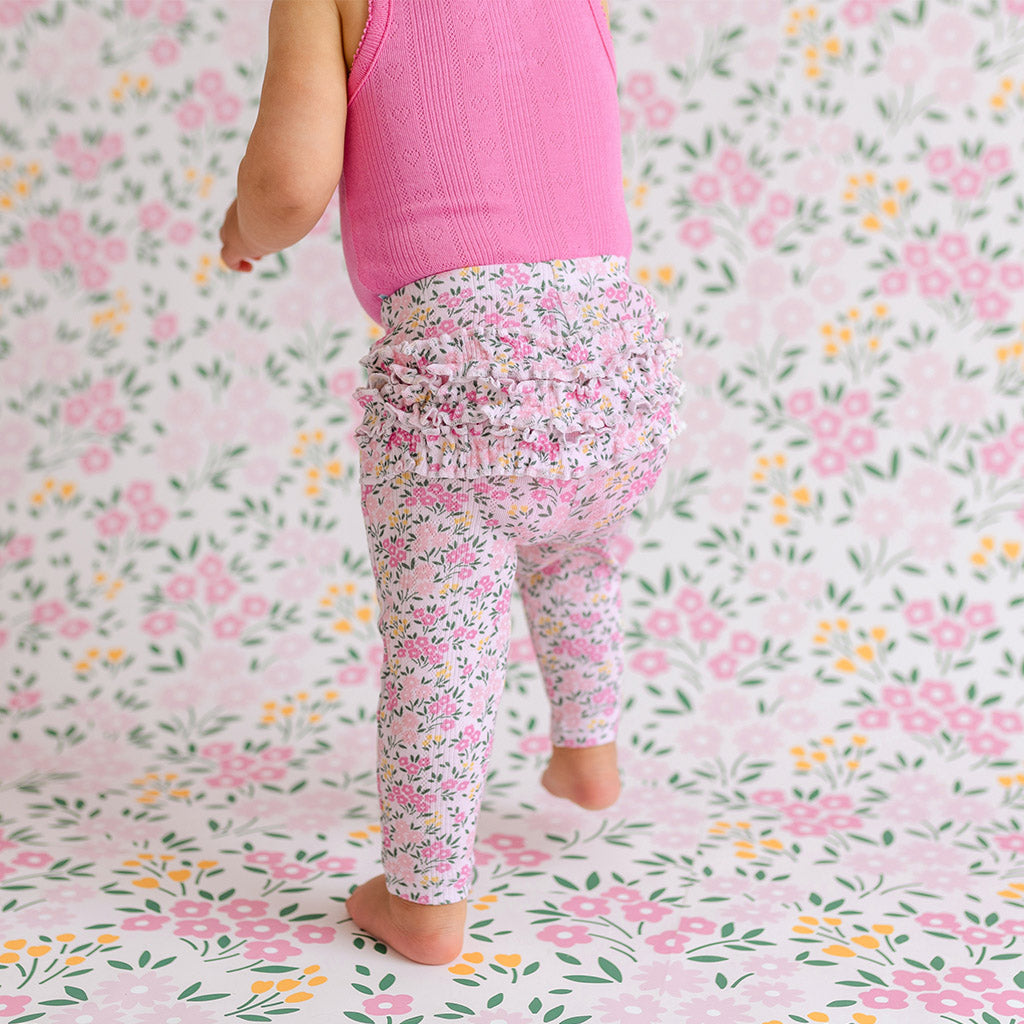 Meadow Haze Pointelle Ruffled Bum Leggings