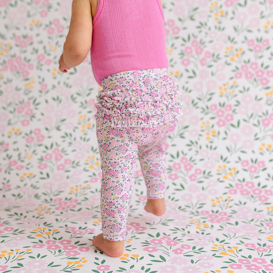 Meadow Haze Pointelle Ruffled Bum Leggings