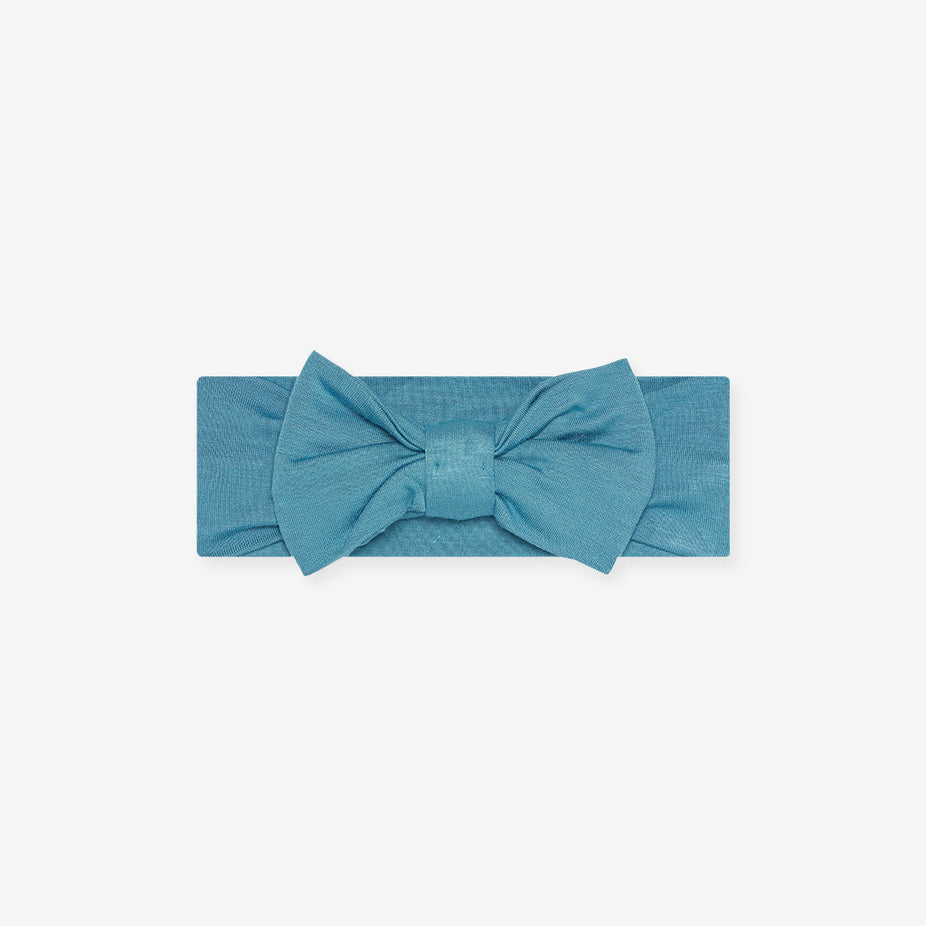Celestial Blue Luxe Bow Headwrap