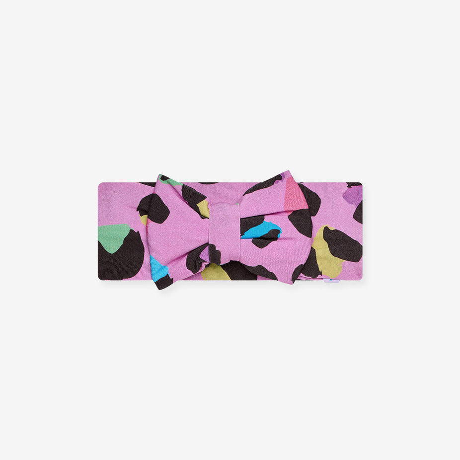 Electric Leopard Luxe Bow Headwrap