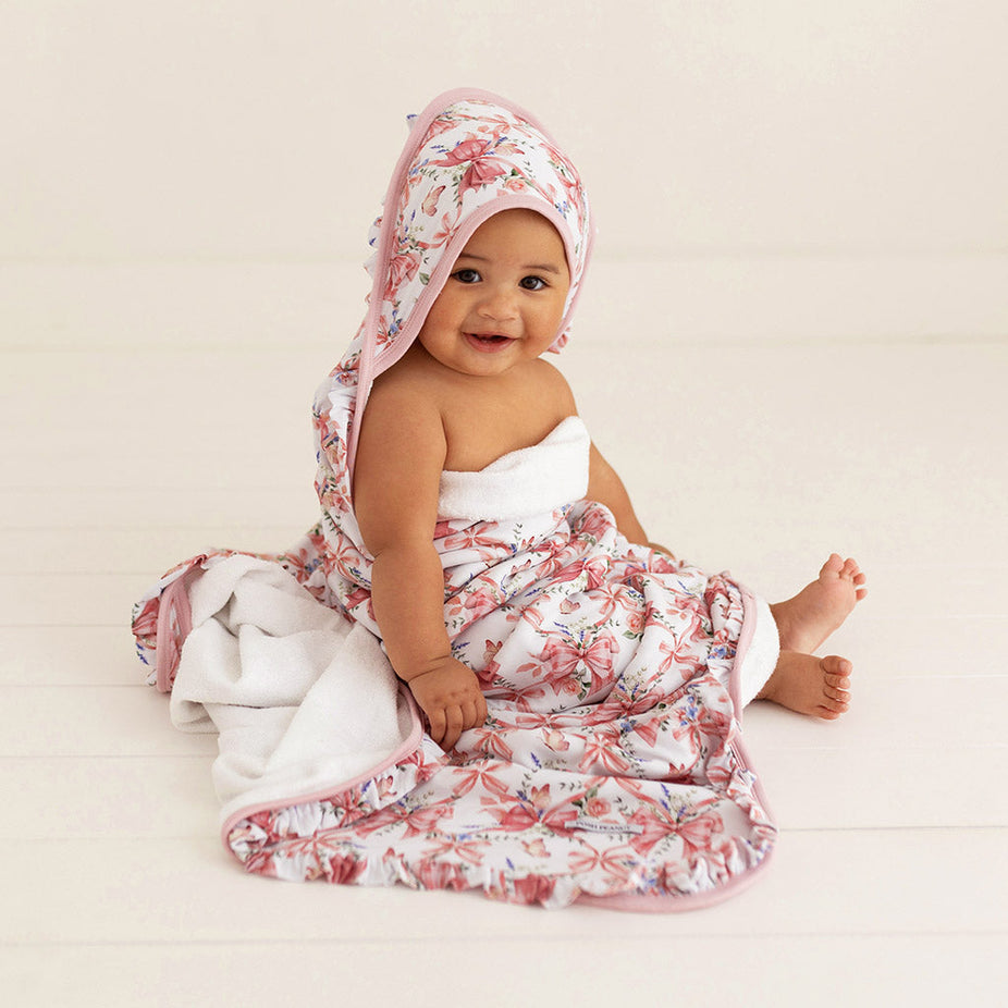 Loraine Ruffled Hooded Towel