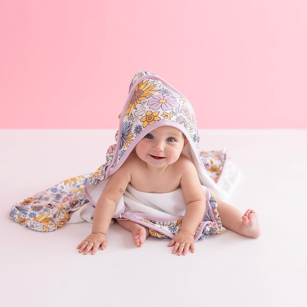 Presley Jane Ruffled Hooded Towel