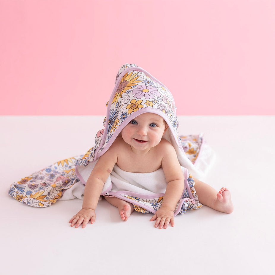 Presley Jane Ruffled Hooded Towel
