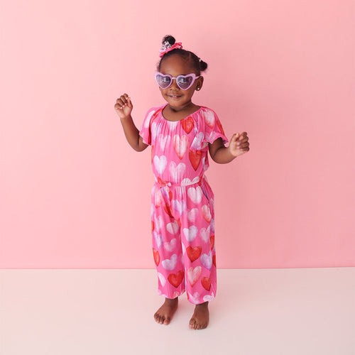 Posh Valentine Flutter Jumpsuit