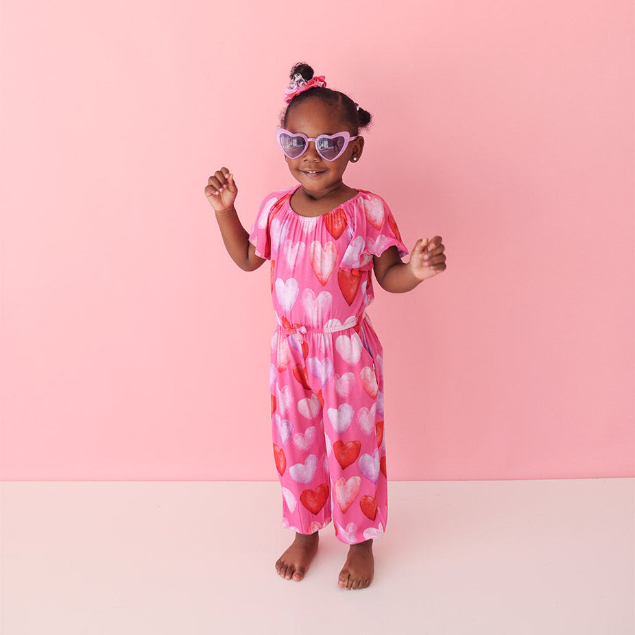 Posh Valentine Flutter Jumpsuit