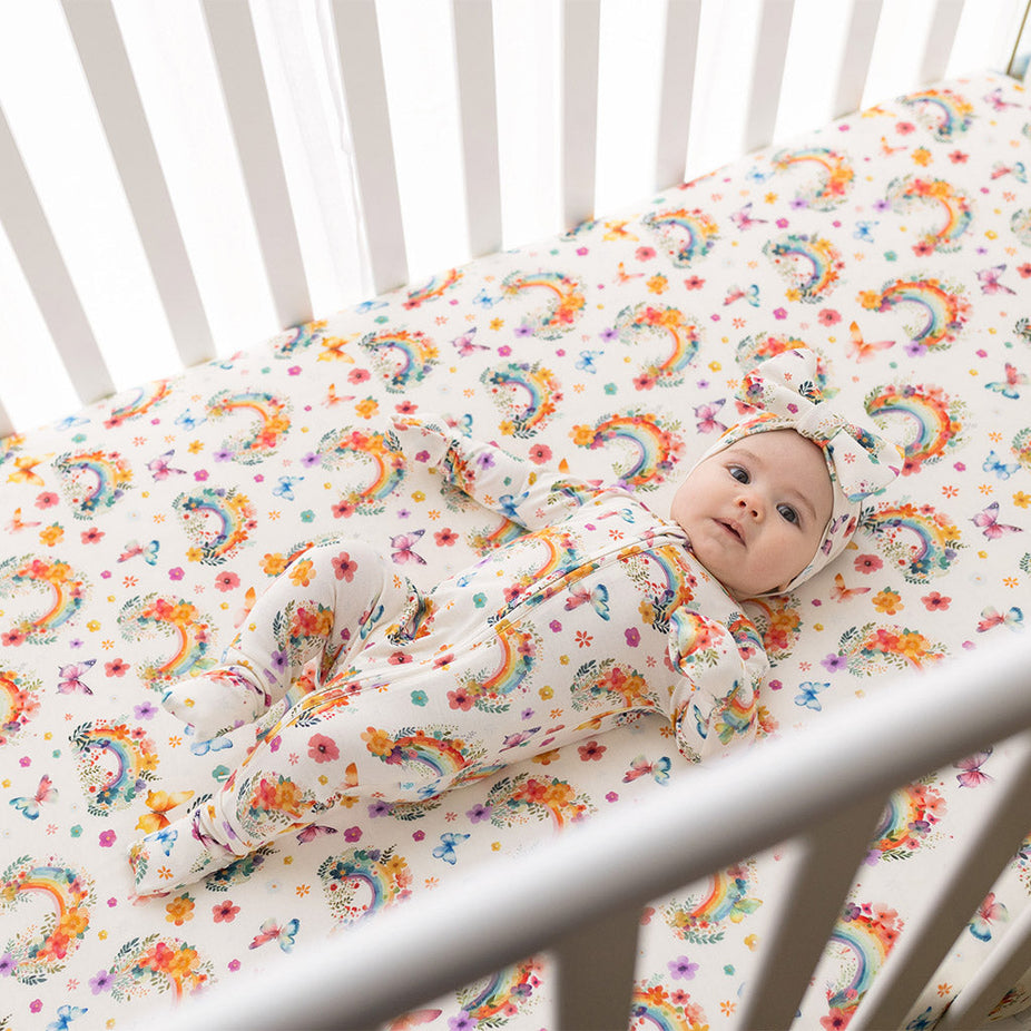 Lucky Rainbow Crib Sheet