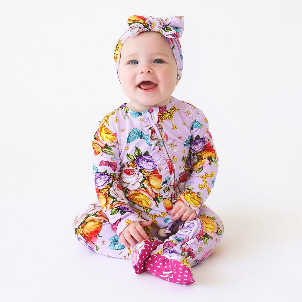 Adrina Footie Ruffled Zippered One Piece