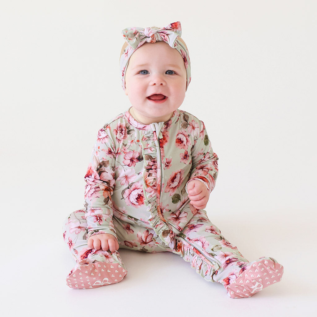 Millicent Footie Ruffled Zippered One Piece